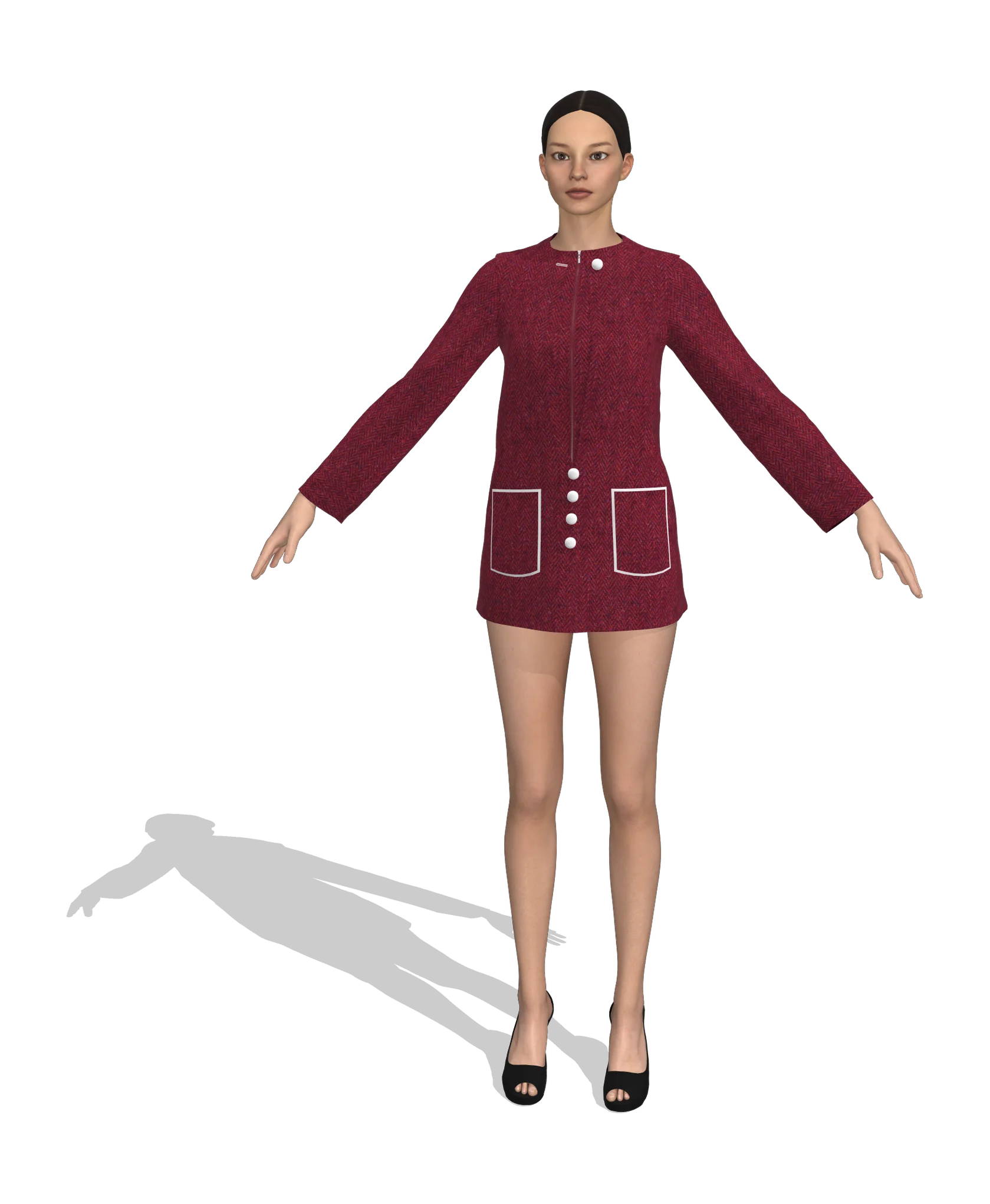KDscion w207 sleeveless top-full sleeve base double layer coat